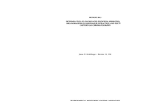 Determination Of Chlorinated Pesticides, Herbicides, And Organohalides By Liquid-Solid Extraction And Electron Capture Gas Chromatography – Method Brochure