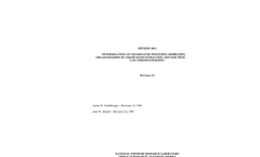 Determination Of Chlorinated Pesticides, Herbicides, And Organohalides By Liquid-Solid Extraction And Electron Capture Gas Chromatography – Method Brochure