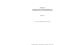 Screening For Polychlorinated Biphenyls By Perchlorination And Gas Chromatography – Method Brochure
