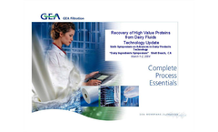 Recovery of high value protiens from dairy fluids technology update