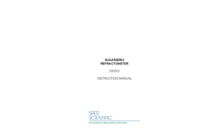 Model 300003 - Sugar/Brix Refractometer - Instruction Manual