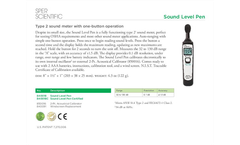 Sper Scientific - Model 840018 - Sound Level Pen - Datasheet