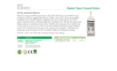 Sper Scientific - Model 840029 - Digital Type 2 Sound Meter - Datasheet