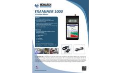 Monarch Instrument - Model Examiner - 1000 - Vibration Meter  - Brochure