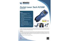 Monarch - Model Laser Tach - PLT200 - Pocket Portable Tachometers with NIST Certificate  -  Brochure