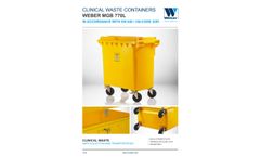Clinical / Hospital Waste Containers 240-1100 L - Datasheet