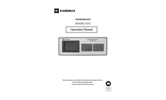 Kanomax - Model 6162 Series - High Temperature Anemometer - User Manual