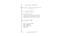 Kanomax Anemomaster - Model 1550/1560 Series - Multi-Channel Anemometer - User Manual