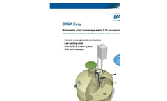 BAGA Easy. Waste Water Plant for Sewage Water Broschure