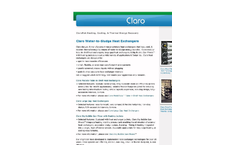 Claro Water-To-Sludge Heat Exchangers Brochure (PDF 473 KB)