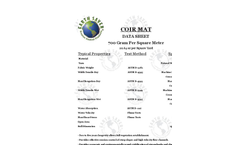 Model 700 Gram Per Square Meter - Coir Mat Datasheet