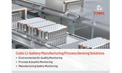 Cubic Li-battery Manufacturing Process Sensing Solutions
