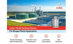 Cubic TDLAS Methane Sensor For Biogas Plants Application