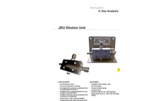 JCT - Model JDU - Dilution Unit - Datasheet