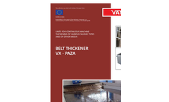 VX-PAZA - Belt Thickeners - Brochure