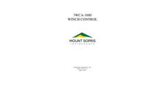 3WCA Winch Control - Operations Manual