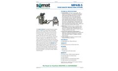 Somat - Model MP4/B-5 - Food Waste Reduction System - Datasheet