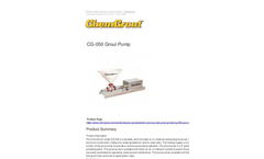 ChemGrout - Model CG-620 Series - Colloidal Mixer - Brochure