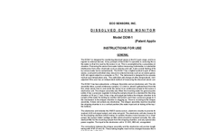 DOM-1 - Dissolved Ozone Monitor Brochure
