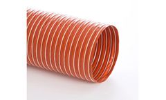 Flexaust - Model BDS - Single Ply Iron Oxide Red Silicone Coated Fiberglass Fabric Hose