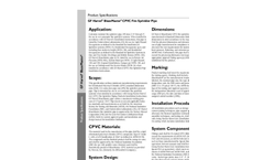 BlazeMaster Fire Sprinkler Pipe Specifications Sheet