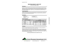 Green Mountain - Mountain Grout Acrylate - Brochure