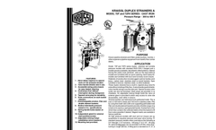 Kraissl - Model 72F - Cast Iron Strainer with Flanged Ports- Brochure