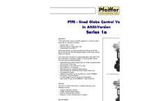 Model Series 1a - PTFE - Lined Globe Control Valve in ANSI-Version - Datasheet