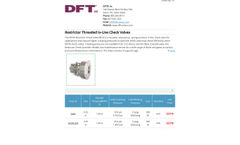 DFT - Restrictor Threaded In-Line Check Valve - Brochure