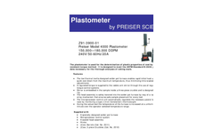 Preiser - Model 4000 - Plastometer Brochure