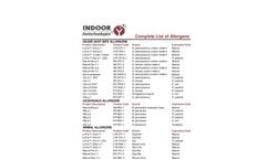 Purified Allergens List