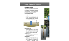 CORETAKER - Model B-10104 - Sludge Core Sampler Wastewater Application/Use