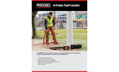 Ridge Tools - Model 56613 - A-Frame Fault Locator System - Datasheet