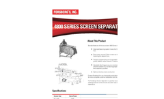 Forsberg - 4800 Series - Screen Separator Brochure