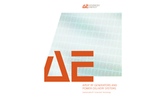 Apex RF Genera tors and Power-Delivery Systems - Data Sheet