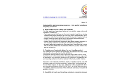 Sustainability and Preserving Resources Brochure