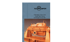SM I, Mutli-stage, Heavy Duty Axially Split Casing Centrifugal Pumps Brochure
