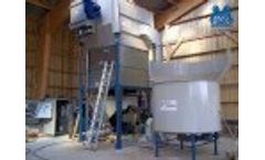 Briquetting of Miscanthus for Fuel Briquettes with CF Nielsen BP 5500HD Mechanical Press Video