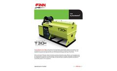 Finn - Model T30E - Compact Electric Hydroseeder for Seeding and Landscaping - Datasheet