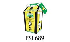 Bio-Bin - Model FSL689 - 1 Litre Tiger Striped Cardboard Based Clinical Waste Container