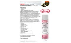 Claire - Model CL-1001 - Disinfectant Spray Q - Country Fresh Scent - 12 x 20 oz Cans/Case - Datasheet