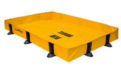 Justrite Quick Berm Lite - Model JR-28372 - 4` x 6` x 8 Inch Rigid Lock for Spill Containment Berm