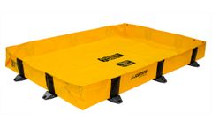 Justrite Quick Berm Lite - Model JR-28374 - 4` x 8` x 8 Inch Rigid Lock for Spill Containment Berm