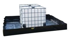 Justrite QuickBerm - Model JR-28071 - 10' x 10' x 12 Inch Spill Berm with Angle Brackets Spill Containment