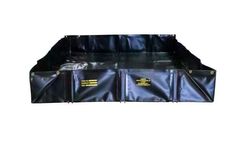 Justrite QuickBerm - Model JR-28068 - 6` x 6` x 12 Inch Spill Berm with Angle Brackets Spill Containment