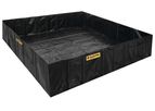 Justrite QuickBerm - Model JR-28082 - 10` x 10` x 18 Inch Spill Berm with Angle Brackets Spill Containment