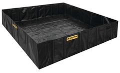 Justrite QuickBerm - Model JR-28082 - 10` x 10` x 18 Inch Spill Berm with Angle Brackets Spill Containment