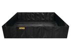 Justrite QuickBerm - Model JR-28093 - 10` x 10` x 24 Inch Spill Berm with Angle Brackets Spill Containment