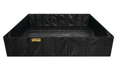 Justrite QuickBerm - Model JR-28093 - 10` x 10` x 24 Inch Spill Berm with Angle Brackets Spill Containment