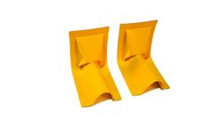 Justrite Make-A-Berm - Model JR-28484 - Vertical Corner, 4 inch High, 2 per Box